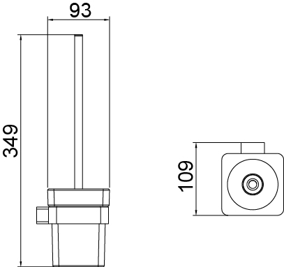 Щетка для туалета Timo Selene Black 14061/03