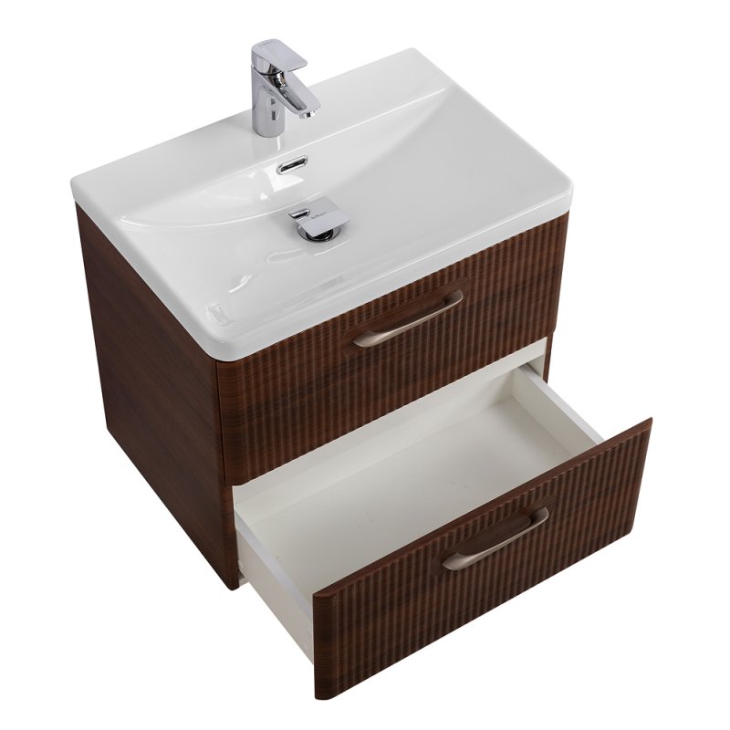 Тумба с раковиной подвесная BelBagno DUE 60 Белый металлик, раковина белая Тумба с раковиной подвесная BelBagno DUE 60 Белый металлик, раковина белая