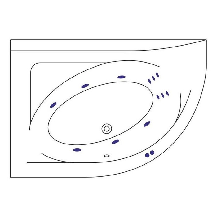 Ванна EXCELLENT Aquarella 150x100 (левая) "LINE" (бронза) Ванна EXCELLENT Aquarella 150x100 (левая) "LINE" (бронза)