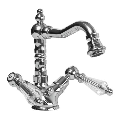 DIAMOND-BS2-03/24-Sw Смеситель на биде с донным клапаном, исполнение золото, ручки Swarovski DIAMOND-BS2-03/24-Sw Смеситель на биде с донным клапаном, исполнение золото, ручки Swarovski