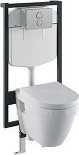 Унитаз подвесной КОМПЛЕКТ Vitra S50 с инталляцией, кнопкой, сиденьем м/лифт