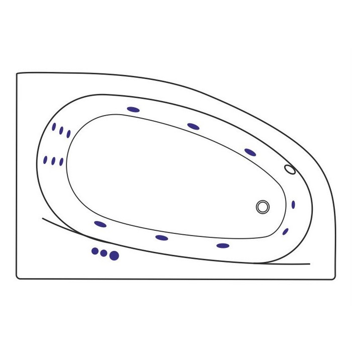 Ванна EXCELLENT Kameleon 170x110 (правая) "SMART" (золото) Ванна EXCELLENT Kameleon 170x110 (правая) "SMART" (золото)