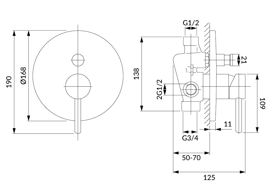 Смеситель для душа скрытого монтажа OMNIRES Y Y1235NI (никель) Смеситель для душа скрытого монтажа OMNIRES Y Y1235NI (никель)