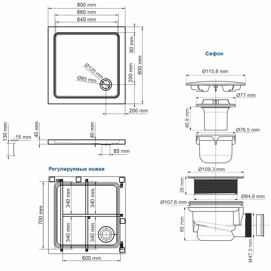 Amper 29T02 Душевой поддон Wasserkraft Amper 29T02 Душевой поддон Wasserkraft