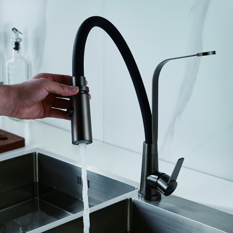 Смеситель для кухни с гибким изливом Shevanik S943 S943T-3 Смеситель для кухни с гибким изливом Shevanik S943 S943T-3