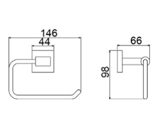 Бумагодержатель Timo Selene Black 12041/03