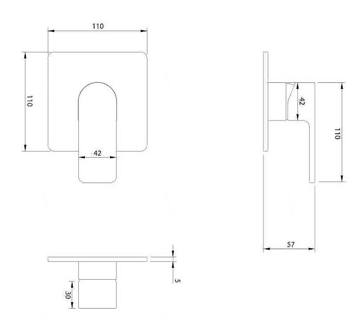 Смеситель для душа скрытого монтажа OMNIRES BARETTI BA7845BL (черный BLM) Смеситель для душа скрытого монтажа OMNIRES BARETTI BA7845BL (черный BLM)