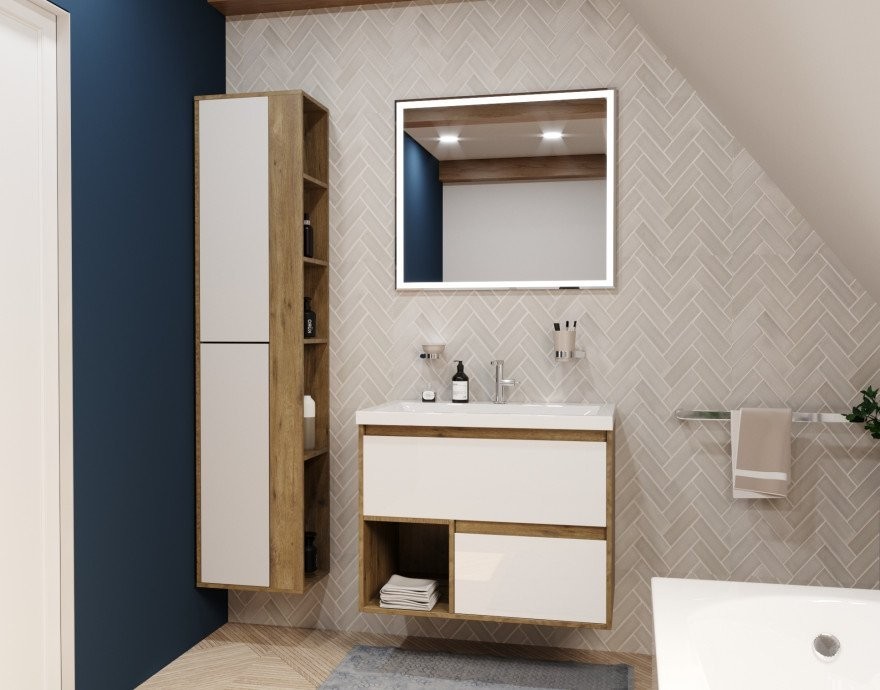 Комплект мебели Monaco Wood 800х480 подвесной 2 ящика (ШхГхВ) 798х476х607 Комплект мебели Monaco Wood 800х480 подвесной 2 ящика (ШхГхВ) 798х476х607