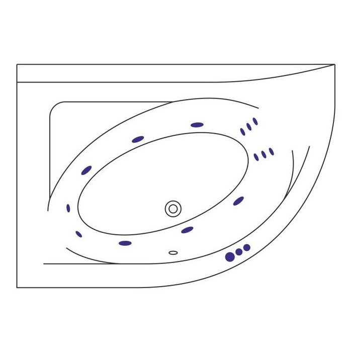 Ванна EXCELLENT Aquarella 170x110 (левая) "SMART" (золото) Ванна EXCELLENT Aquarella 170x110 (левая) "SMART" (золото)