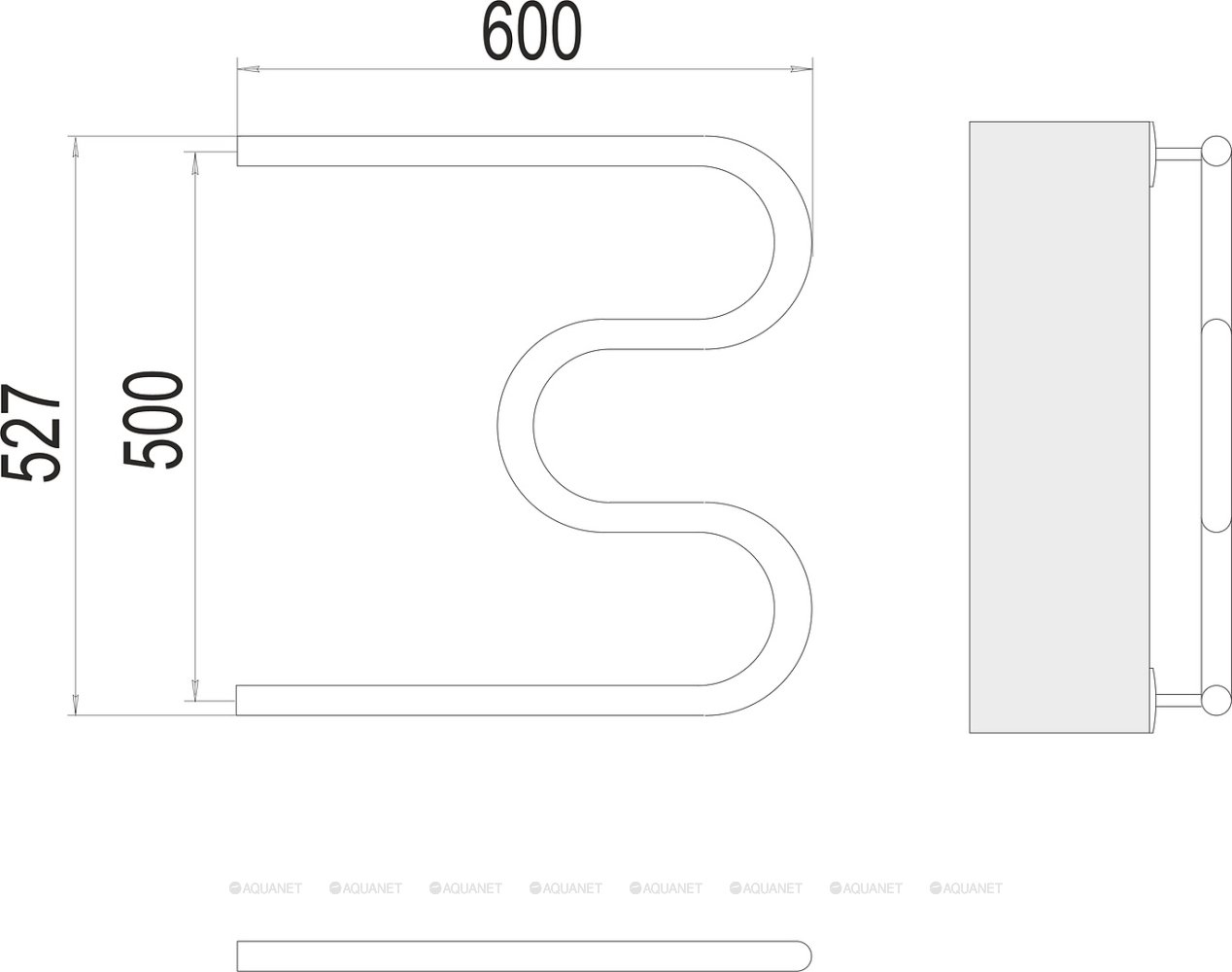 Полотенцесушитель Terminus М-образный (3/4") 500х600 Полотенцесушитель Terminus М-образный (3/4") 500х600