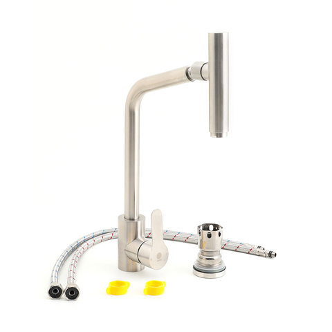 Смеситель для кухни Orange Steel M99-009ni с подвижным аэратором, никель Смеситель для кухни Orange Steel M99-009ni с подвижным аэратором, никель