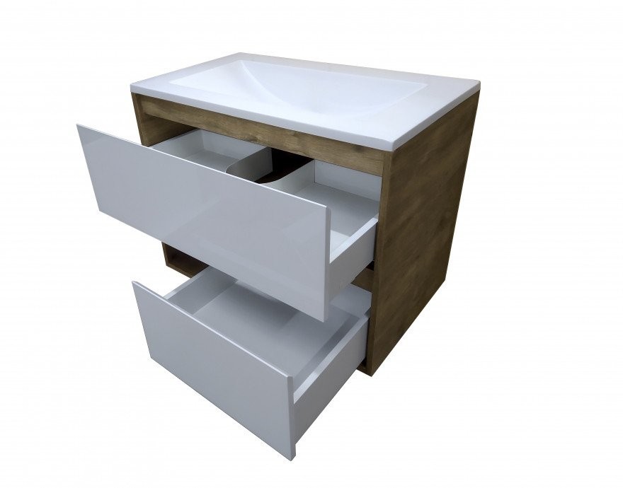 Комплект мебели Monaco Wood 800х480 подвесной 2 ящика (ШхГхВ) 798х476х607 Комплект мебели Monaco Wood 800х480 подвесной 2 ящика (ШхГхВ) 798х476х607