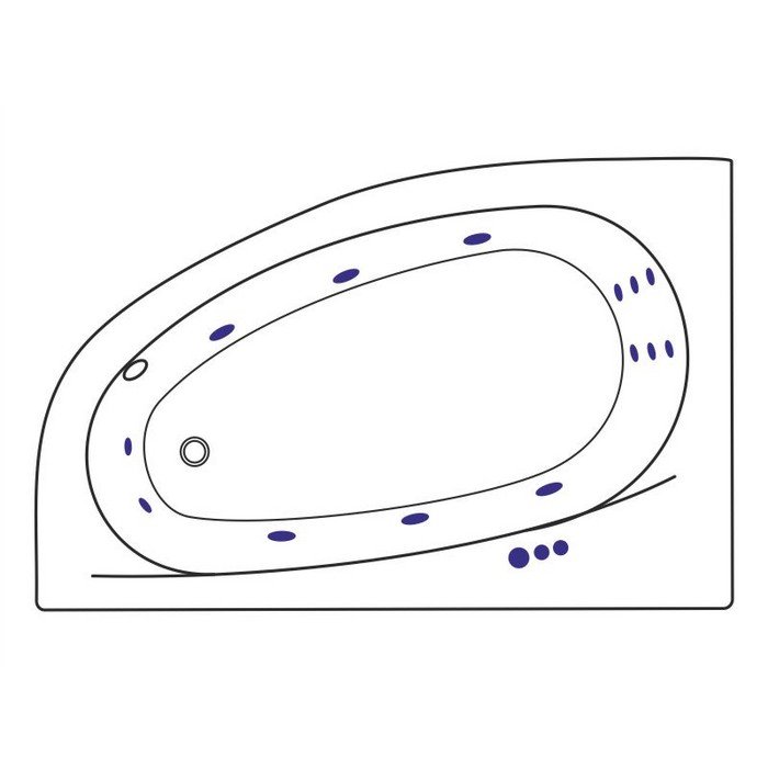 Ванна EXCELLENT Kameleon 170x110 (левая) "SMART" (золото) Ванна EXCELLENT Kameleon 170x110 (левая) "SMART" (золото)