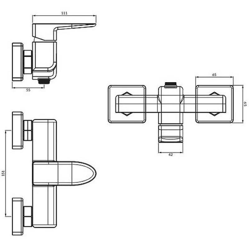 Смеситель для душа OMNIRES SLIDE SL7740CR (хром) Смеситель для душа OMNIRES SLIDE SL7740CR (хром)