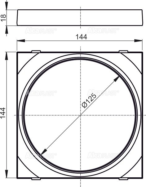 Вставка под водосточную трубу, комплект – серый Вставка под водосточную трубу, комплект – серый