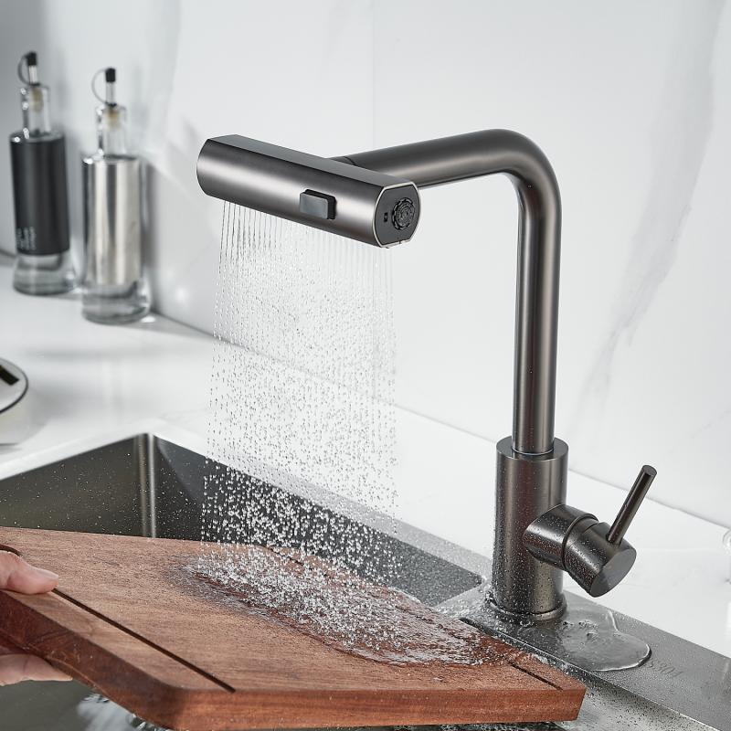 Смеситель для кухни с выдвижной лейкой Shevanik S263 S263T Смеситель для кухни с выдвижной лейкой Shevanik S263 S263T