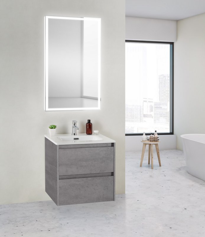 Тумба с раковиной подвесная BelBagno KRAFT 39-50 Pino Pasadena, раковина белая Тумба с раковиной подвесная BelBagno KRAFT 39-50 Pino Pasadena, раковина белая