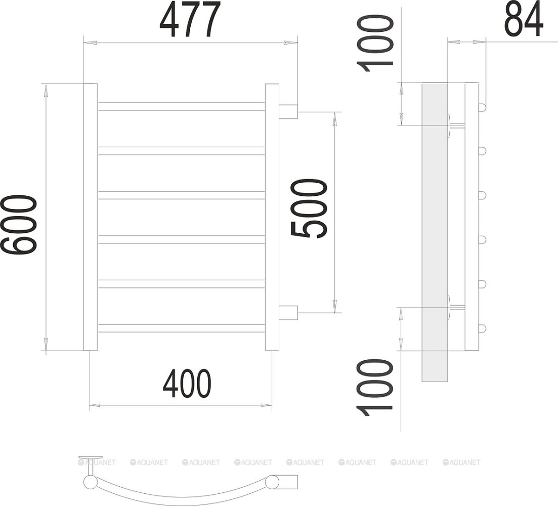 Полотенцесушитель Terminus Классик П6 400х600 бп500 Полотенцесушитель Terminus Классик П6 400х600 бп500