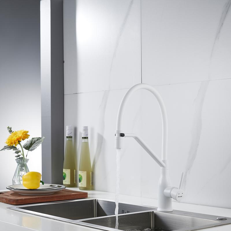 Смеситель для кухни с гибким изливом Shevanik S343C-1 Смеситель для кухни с гибким изливом Shevanik S343C-1