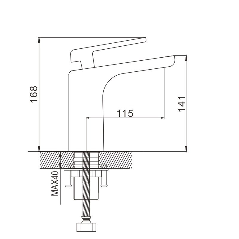 Смеситель для раковины латунь R1401F Смеситель для раковины латунь R1401F