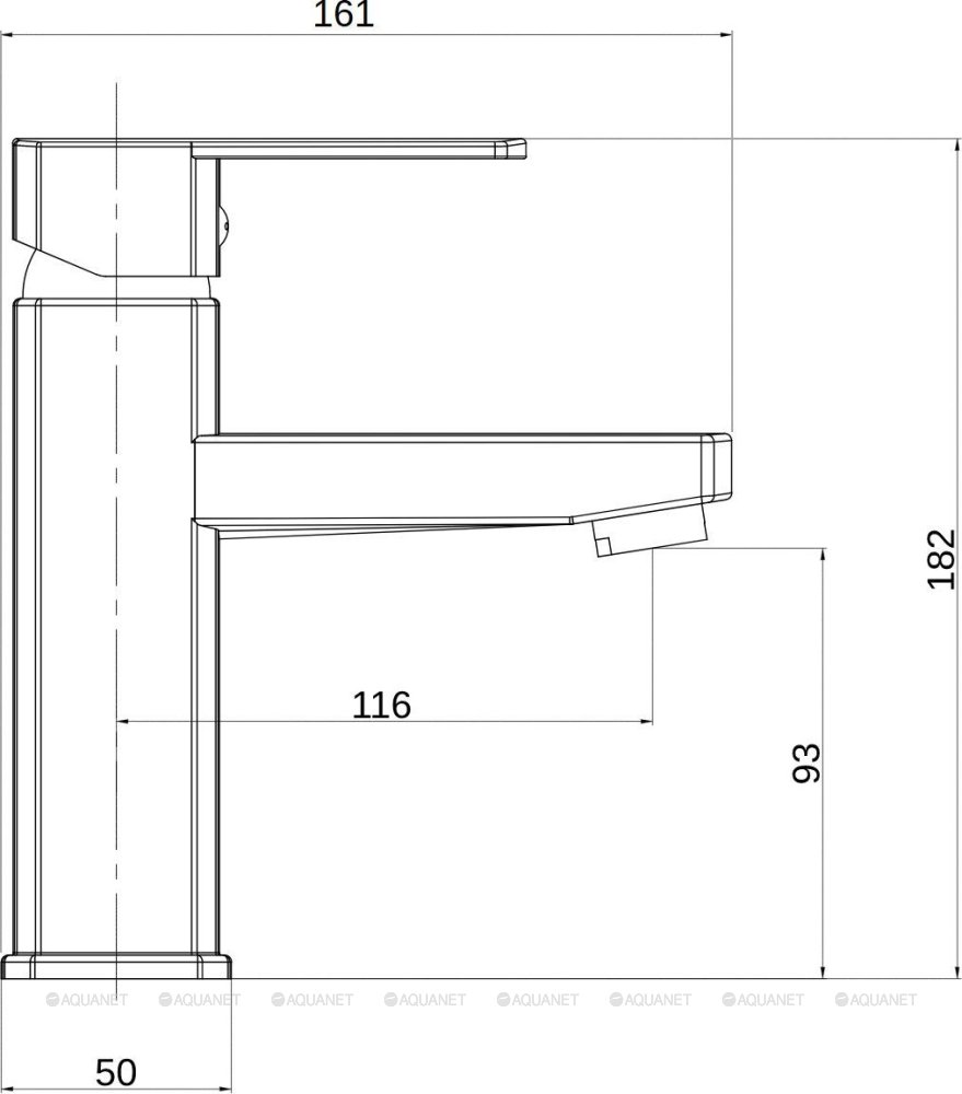 OneLife P06-021b полимерный смеситель для раковины, черный OneLife P06-021b полимерный смеситель для раковины, черный