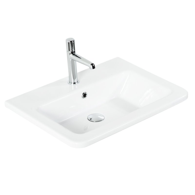 Тумба с раковиной подвесная  BelBagno ALBANO-CER 60 Bianco Lucido, раковина белая Тумба с раковиной подвесная  BelBagno ALBANO-CER 60 Bianco Lucido, раковина белая