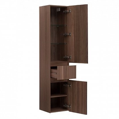 Шкаф-пенал для ванной Aquanet Нью-Йорк 35 орех