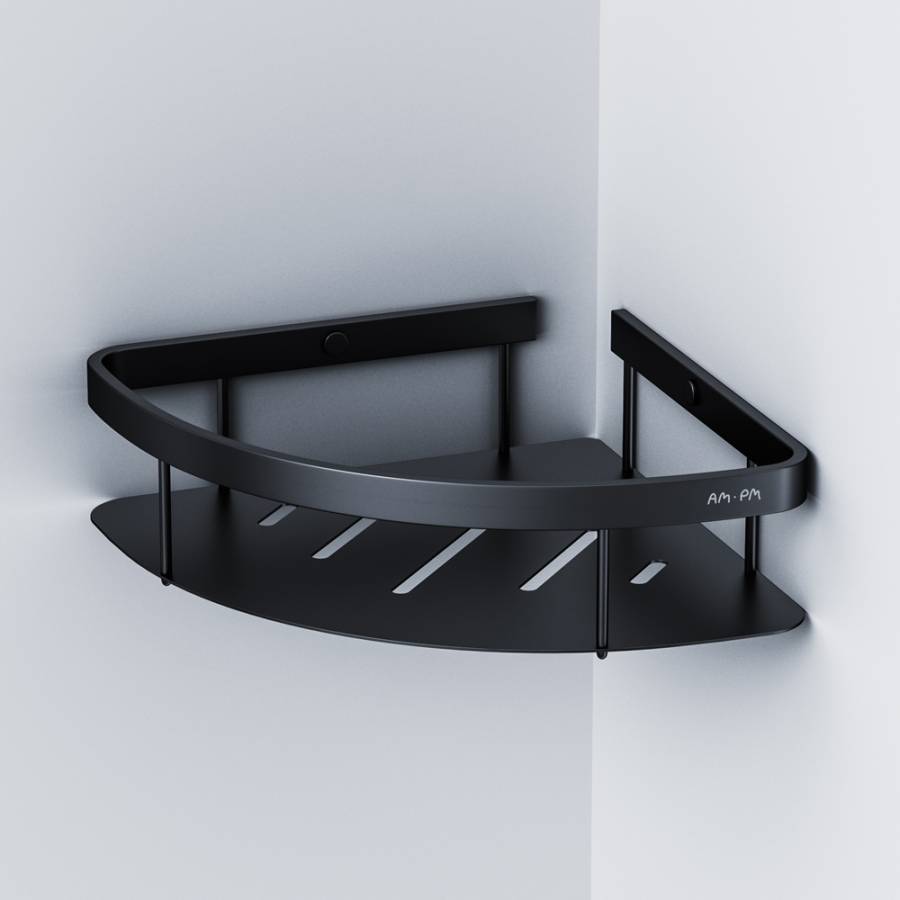 A7454122 Sense L Полка для душа угловая, черный A7454122 Sense L Полка для душа угловая, черный