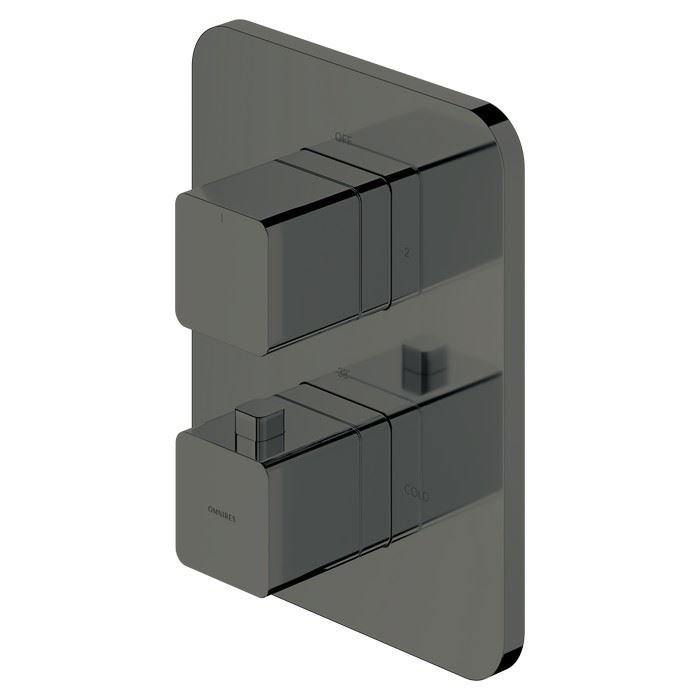 Смеситель термостатический для душа скрытого монтажа OMNIRES PARMA PM7436GR (графит) Смеситель термостатический для душа скрытого монтажа OMNIRES PARMA PM7436GR (графит)
