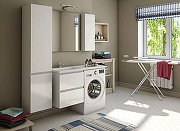 Комплект мебели Dallas Luxe 1300х482 левосторонний подвесной 2 ящика (ШхГхВ) 648х476х607