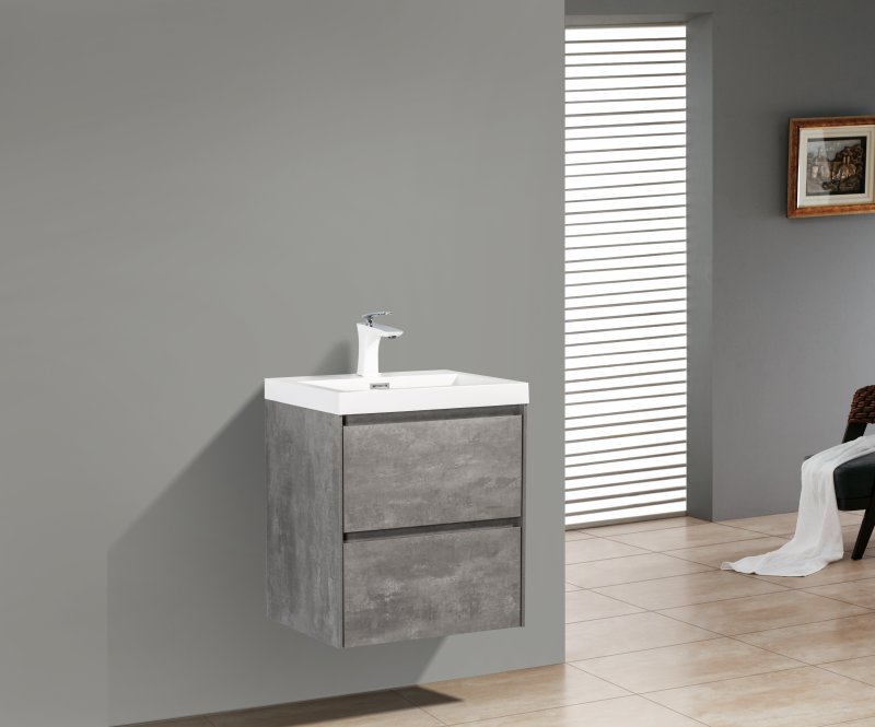 Тумба с раковиной подвесная BelBagno PIETRA MINI 50 Stone, раковина белая Тумба с раковиной подвесная BelBagno PIETRA MINI 50 Stone, раковина белая