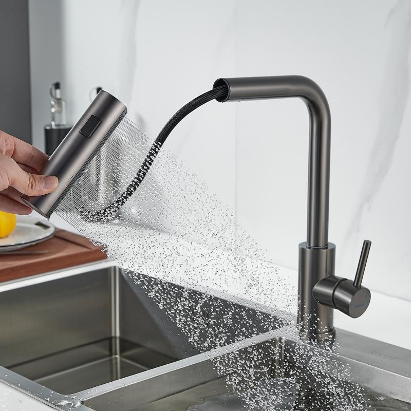 Смеситель для кухни с выдвижной лейкой Shevanik S263 S263T Смеситель для кухни с выдвижной лейкой Shevanik S263 S263T