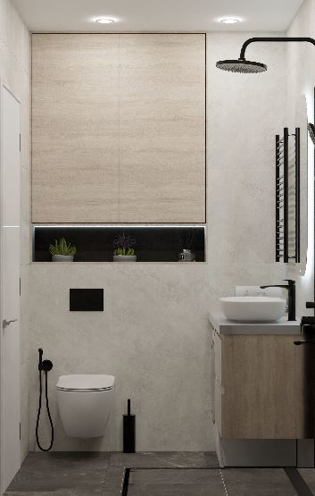 Дизайн-проект интерьера ванной комнаты