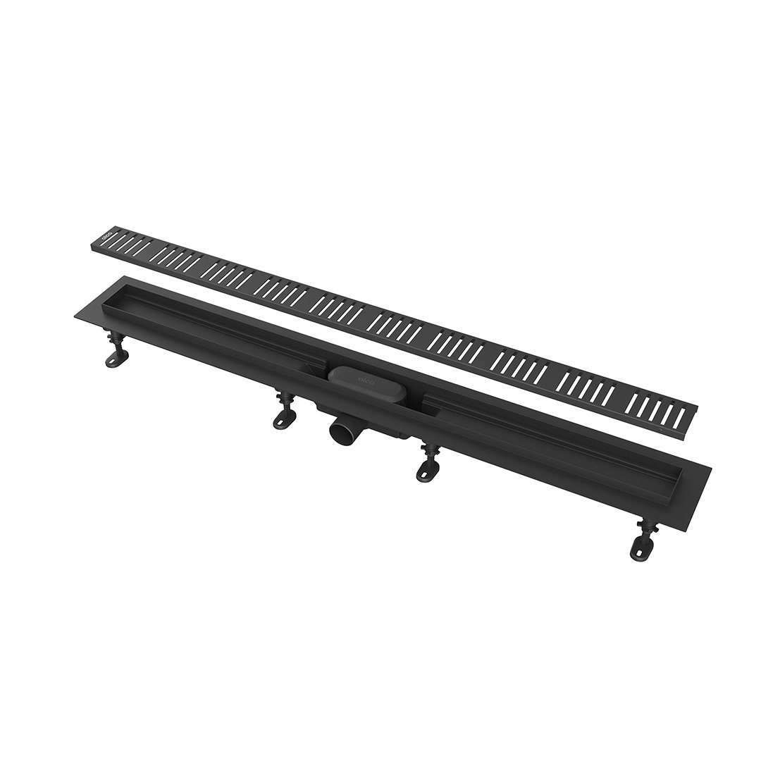 Душевой лоток smart из нержавеющей стали, черный, 85 см Душевой лоток smart из нержавеющей стали, черный, 85 см