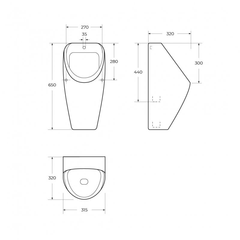 Перегородка для писсуара, CZR-5872-SEP Перегородка для писсуара, CZR-5872-SEP
