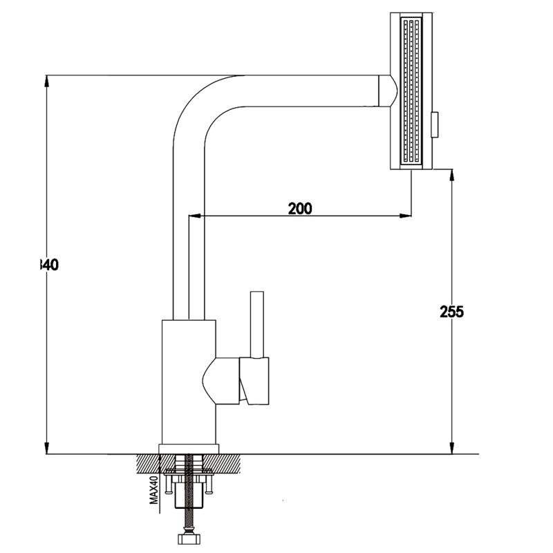 Смеситель для кухни с выдвижной лейкой Shevanik S263 S263 Смеситель для кухни с выдвижной лейкой Shevanik S263 S263