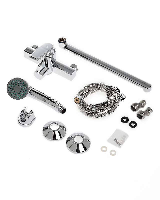 Смеситель для ванны OneLife P02-218cr с душ.набором, полимерный Смеситель для ванны OneLife P02-218cr с душ.набором, полимерный