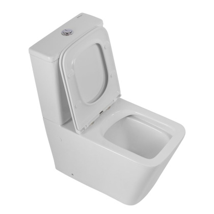 ARDENTE-R Чаша безободкового унитаза с сиденьем дюропласт soft close, P-trap, BB02093CPR/SC