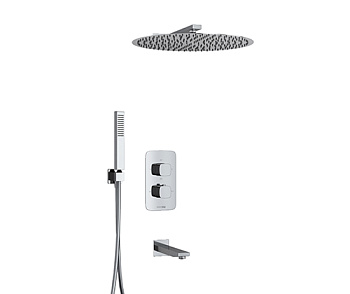 A178644 Thermo Встраиваемый комплект для ванны с верхней насадкой, лейкой и изливом