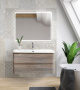 Тумба с раковиной подвесная BelBagno ALBANO 80 Rovere Nature Grigio, раковина белая Тумба с раковиной подвесная BelBagno ALBANO 80 Rovere Nature Grigio, раковина белая