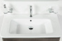 Тумба с раковиной подвесная  BelBagno ALBANO-CER 105 Rovere Vintage Bianco, раковина белая Тумба с раковиной подвесная  BelBagno ALBANO-CER 105 Rovere Vintage Bianco, раковина белая