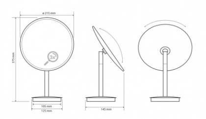 Косметическое зеркало, отдельностоящиe Косметическое зеркало, отдельностоящиe