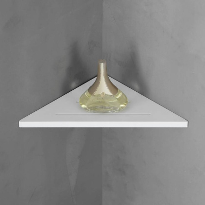 Угловая полочка для ванной комнаты ABBER Stein AS1652L белая матовая Угловая полочка для ванной комнаты ABBER Stein AS1652L белая матовая