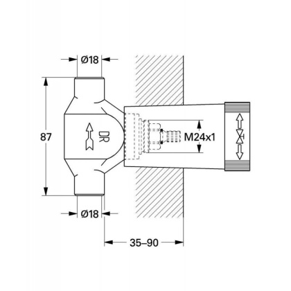 Скрытая часть Grohe 29803000 хром Скрытая часть Grohe 29803000 хром