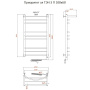 Полотенцесушитель Приоритет эл ТЭН 3 П 100*60 (ЛЦ2)