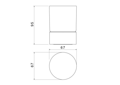 Стакан настольный AQUATEK, матовый черный AQ4428MB ЛИРА
