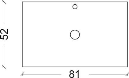 Столешница Calacatta прямая 81*52см Столешница Calacatta прямая 81*52см