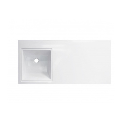 Тумба подвесная под умывальник Dallas Luxe 1300х482 левосторонняя 1 ящик (ШхГхВ) 1292х476х430