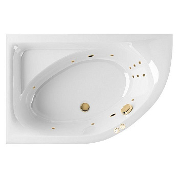 Ванна EXCELLENT Aquarella 150x100 (левая) "LINE" (золото) Ванна EXCELLENT Aquarella 150x100 (левая) "LINE" (золото)