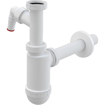 Сифон для умывальника DN32 со штуцером и накидной гайкой 5/4"